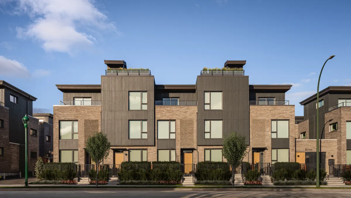 Rowe rendering — boutique townhomes by Bosa Properties on Vancouver's West Side