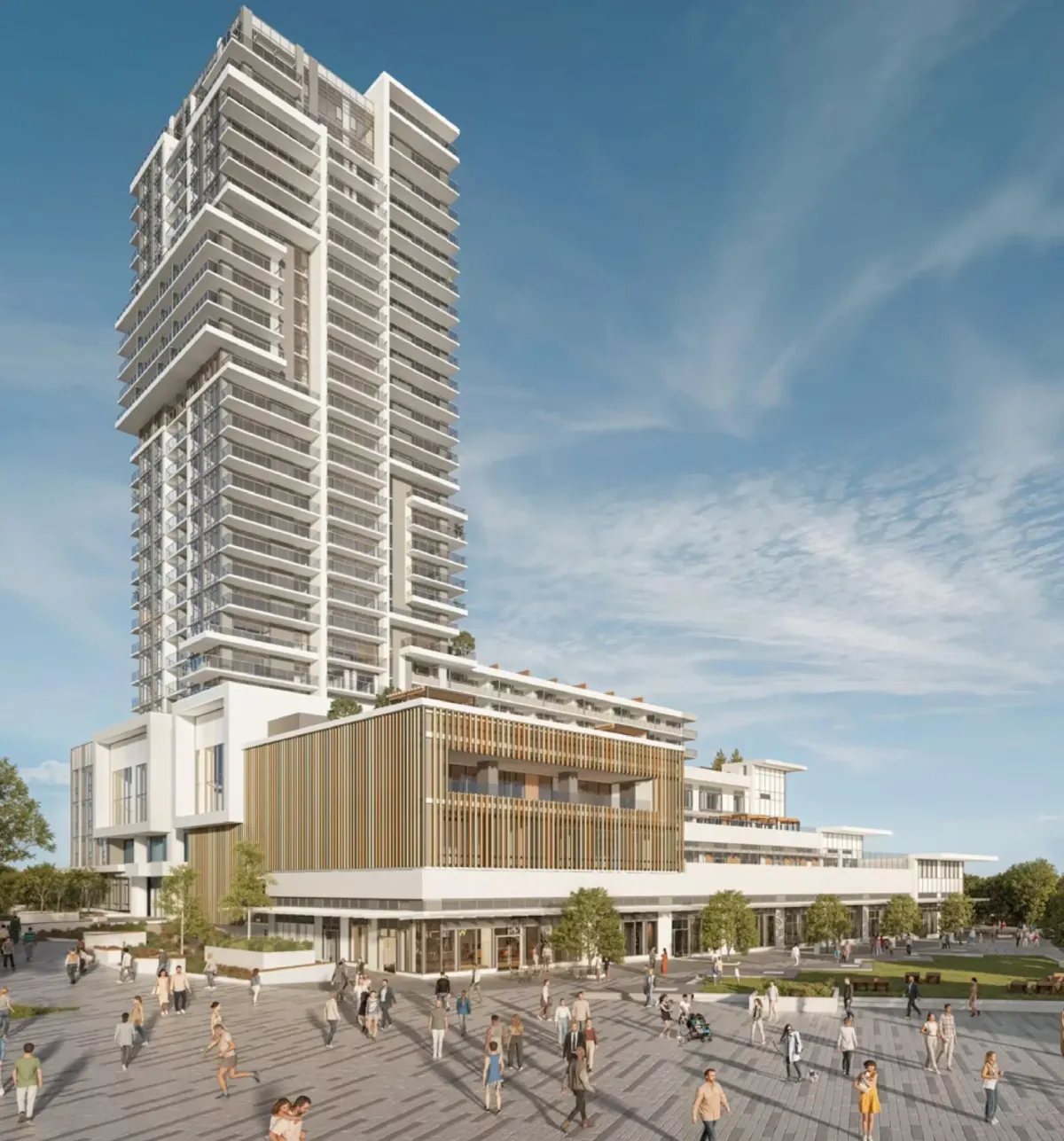 West 57th at Cambie Gardens rendering — 28-storey tower by Onni Group in South Cambie